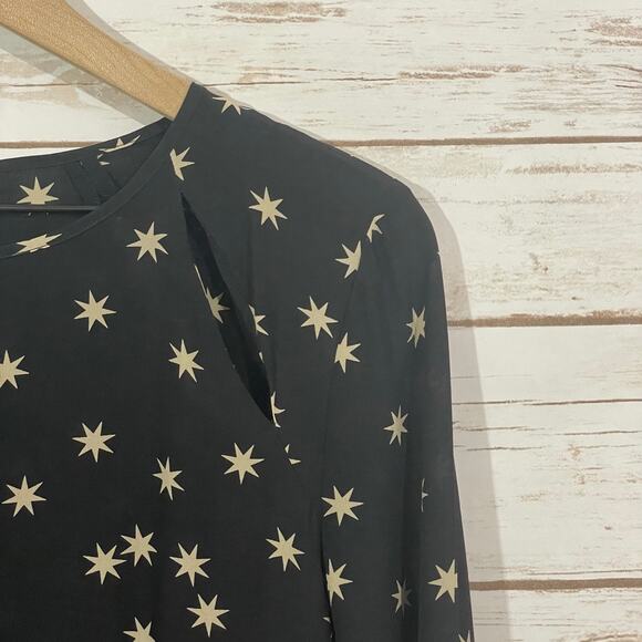 Pam & Gela Long Sleeve Silk Romper - Black & Cream - 0 - Picture 14 of 15